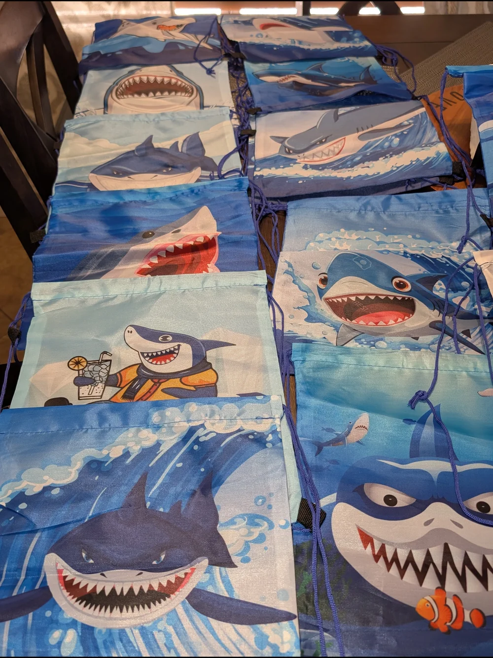 N/A shark drawstring